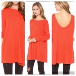 Free People Beach Tunic Dress womens size XS/Small swing Coral EUC